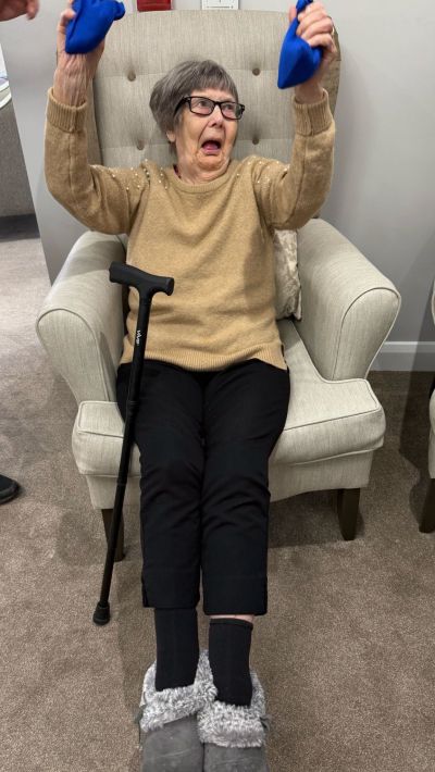 Brook Lodge Residents Celebrate Wellness with Morning Exercises