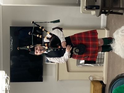 Brook Lodge's Scottish Pipers Performance